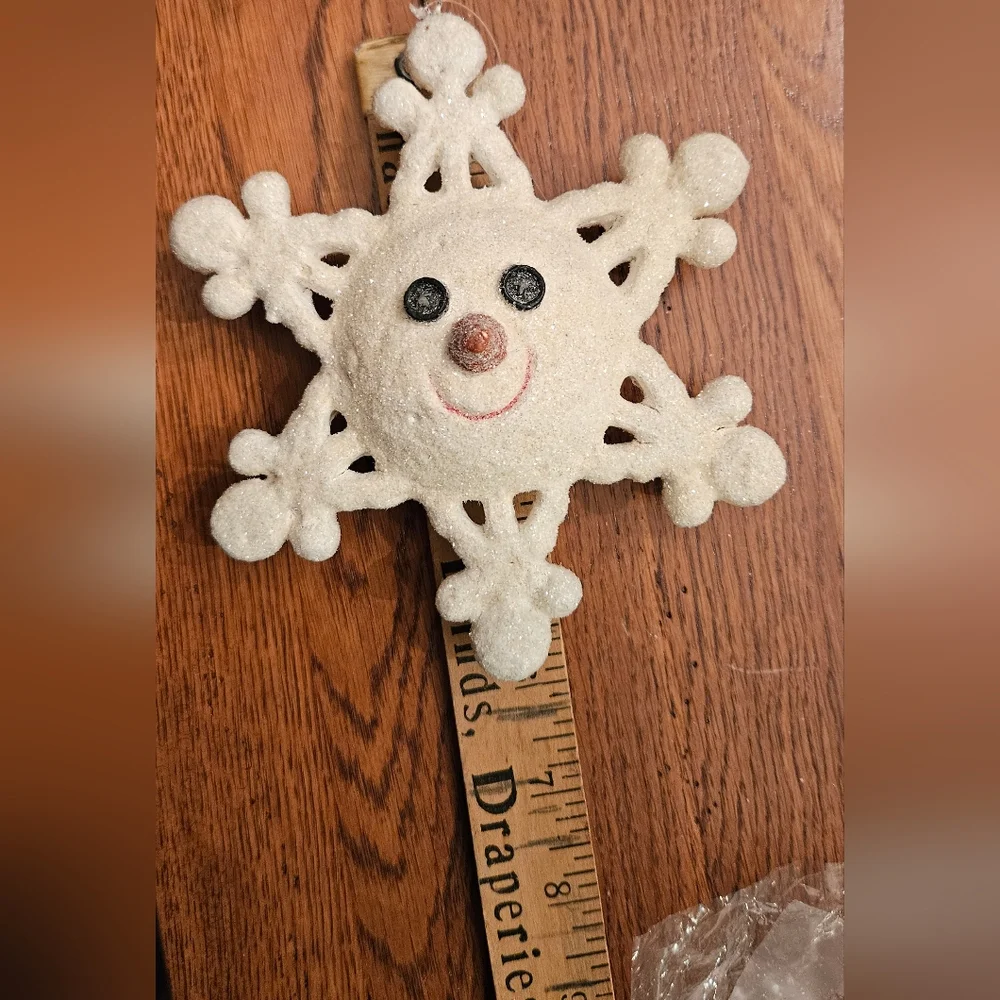 NEW SNOWMAN SNOWFLAKE Ornaments - Set of 8! 6